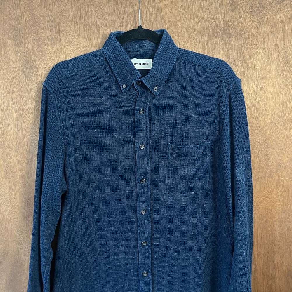 Taylor Stitch Dark Blue Casual Button Down Shirt